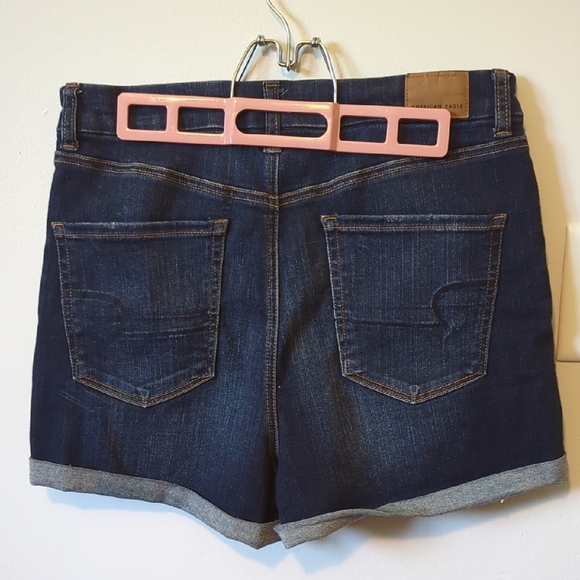 American Eagle Outfitters Blue Distressed Jean Shorts - Picture 4 of 8
